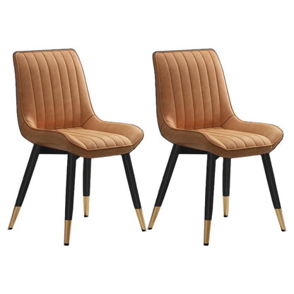 Silla de comedor Glam de piel sintética, silla Parsons con acabado mate para el hogar