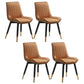 Silla de comedor Glam de piel sintética, silla Parsons con acabado mate para el hogar