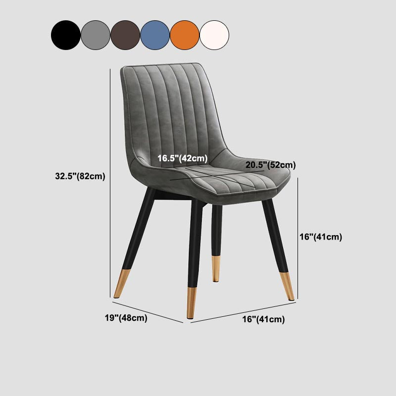 Silla de comedor Glam de piel sintética, silla Parsons con acabado mate para el hogar