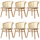 Traditional Solid Wood Side Chair Rattan Windsor Back Side Chair Wood 6 Piece Set Clearhalo 'Dining Chairs' 'Dining Tables & Seating' 'dining_chair' 'furn' 'furn_dining_chair' 'Furniture' 'Kitchen & Dining Furniture' 5394462