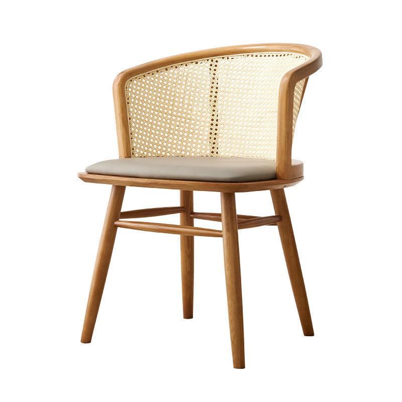Traditional Solid Wood Side Chair Rattan Windsor Back Side Chair Clearhalo 'Dining Chairs' 'Dining Tables & Seating' 'dining_chair' 'furn' 'furn_dining_chair' 'Furniture' 'Kitchen & Dining Furniture' 5394466