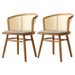 Traditional Solid Wood Side Chair Rattan Windsor Back Side Chair Light Brown 2 Piece Set Clearhalo 'Dining Chairs' 'Dining Tables & Seating' 'dining_chair' 'furn' 'furn_dining_chair' 'Furniture' 'Kitchen & Dining Furniture' 5394467