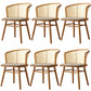 Traditional Solid Wood Side Chair Rattan Windsor Back Side Chair Light Brown 6 Piece Set Clearhalo 'Dining Chairs' 'Dining Tables & Seating' 'dining_chair' 'furn' 'furn_dining_chair' 'Furniture' 'Kitchen & Dining Furniture' 5394471