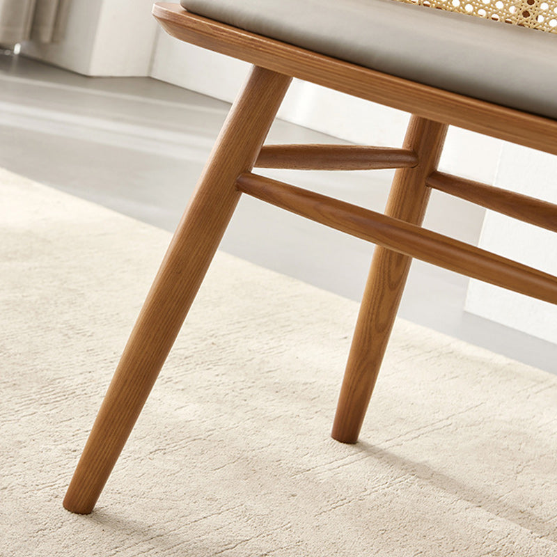 Traditional Solid Wood Side Chair Rattan Windsor Back Side Chair Clearhalo 'Dining Chairs' 'Dining Tables & Seating' 'dining_chair' 'furn' 'furn_dining_chair' 'Furniture' 'Kitchen & Dining Furniture' 5394474