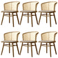 Traditional Solid Wood Side Chair Rattan Windsor Back Side Chair Walnut 6 Piece Set Clearhalo 'Dining Chairs' 'Dining Tables & Seating' 'dining_chair' 'furn' 'furn_dining_chair' 'Furniture' 'Kitchen & Dining Furniture' 5394477