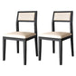 Open Back Dining Side Chair Solid Wood Dining Chair for Dining Room Black Upholstered Chair(s) 2 Piece Set Clearhalo 'Dining Chairs' 'Dining Tables & Seating' 'dining_chair' 'furn' 'furn_dining_chair' 'Furniture' 'Kitchen & Dining Furniture' 5394520