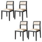 Open Back Dining Side Chair Solid Wood Dining Chair for Dining Room Black Upholstered Chair(s) 4 Piece Set Clearhalo 'Dining Chairs' 'Dining Tables & Seating' 'dining_chair' 'furn' 'furn_dining_chair' 'Furniture' 'Kitchen & Dining Furniture' 5394522