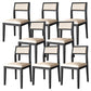 Open Back Dining Side Chair Solid Wood Dining Chair for Dining Room Black Upholstered Chair(s) 8 Piece Set Clearhalo 'Dining Chairs' 'Dining Tables & Seating' 'dining_chair' 'furn' 'furn_dining_chair' 'Furniture' 'Kitchen & Dining Furniture' 5394526