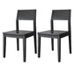 Open Back Dining Side Chair Solid Wood Dining Chair for Dining Room Black Non-Upholstered Chair(s) 2 Piece Set Clearhalo 'Dining Chairs' 'Dining Tables & Seating' 'dining_chair' 'furn' 'furn_dining_chair' 'Furniture' 'Kitchen & Dining Furniture' 5394528