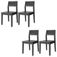 Open Back Dining Side Chair Solid Wood Dining Chair for Dining Room Black Non-Upholstered Chair(s) 4 Piece Set Clearhalo 'Dining Chairs' 'Dining Tables & Seating' 'dining_chair' 'furn' 'furn_dining_chair' 'Furniture' 'Kitchen & Dining Furniture' 5394529