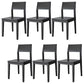 Open Back Dining Side Chair Solid Wood Dining Chair for Dining Room Black Non-Upholstered Chair(s) 6 Piece Set Clearhalo 'Dining Chairs' 'Dining Tables & Seating' 'dining_chair' 'furn' 'furn_dining_chair' 'Furniture' 'Kitchen & Dining Furniture' 5394532
