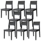 Open Back Dining Side Chair Solid Wood Dining Chair for Dining Room Black Non-Upholstered Chair(s) 8 Piece Set Clearhalo 'Dining Chairs' 'Dining Tables & Seating' 'dining_chair' 'furn' 'furn_dining_chair' 'Furniture' 'Kitchen & Dining Furniture' 5394533