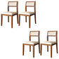 Open Back Dining Side Chair Solid Wood Dining Chair for Dining Room Walnut Upholstered Chair(s) 4 Piece Set Clearhalo 'Dining Chairs' 'Dining Tables & Seating' 'dining_chair' 'furn' 'furn_dining_chair' 'Furniture' 'Kitchen & Dining Furniture' 5394538