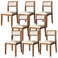 Open Back Dining Side Chair Solid Wood Dining Chair for Dining Room Walnut Upholstered Chair(s) 8 Piece Set Clearhalo 'Dining Chairs' 'Dining Tables & Seating' 'dining_chair' 'furn' 'furn_dining_chair' 'Furniture' 'Kitchen & Dining Furniture' 5394540
