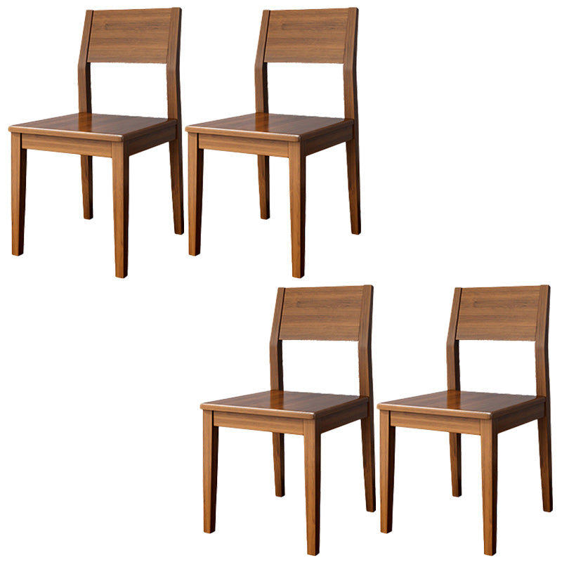 Open Back Dining Side Chair Solid Wood Dining Chair for Dining Room Walnut Non-Upholstered Chair(s) 4 Piece Set Clearhalo 'Dining Chairs' 'Dining Tables & Seating' 'dining_chair' 'furn' 'furn_dining_chair' 'Furniture' 'Kitchen & Dining Furniture' 5394542