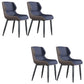 Modern Wingback Side Chair Faux Leather Upholstered Side Chair Blue 4 Piece Set Clearhalo 'Dining Chairs' 'Dining Tables & Seating' 'dining_chair' 'furn' 'furn_dining_chair' 'Furniture' 'Kitchen & Dining Furniture' 5394549