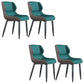 Modern Wingback Side Chair Faux Leather Upholstered Side Chair Green 4 Piece Set Clearhalo 'Dining Chairs' 'Dining Tables & Seating' 'dining_chair' 'furn' 'furn_dining_chair' 'Furniture' 'Kitchen & Dining Furniture' 5394557