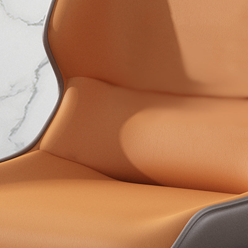 Modern Wingback Side Chair Faux Leather Upholstered Side Chair Clearhalo 'Dining Chairs' 'Dining Tables & Seating' 'dining_chair' 'furn' 'furn_dining_chair' 'Furniture' 'Kitchen & Dining Furniture' 5394558