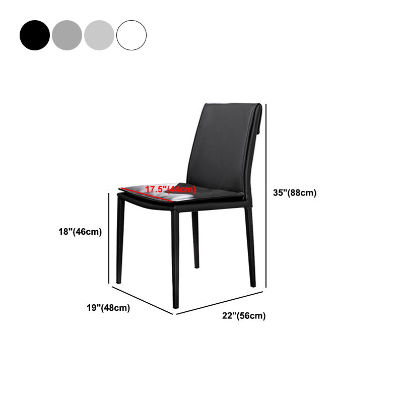 Leather Dining Side Chair Upholstered Side Chair for Kitchen Clearhalo 'Dining Chairs' 'Dining Tables & Seating' 'dining_chair' 'furn' 'furn_dining_chair' 'Furniture' 'Kitchen & Dining Furniture' 5394655