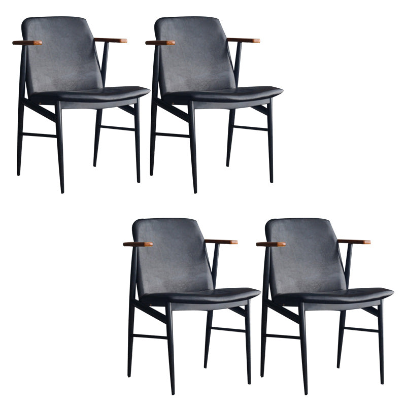 Sedia a braccio da pranzo in pelle PU Sedia a braccio imbottita industriale