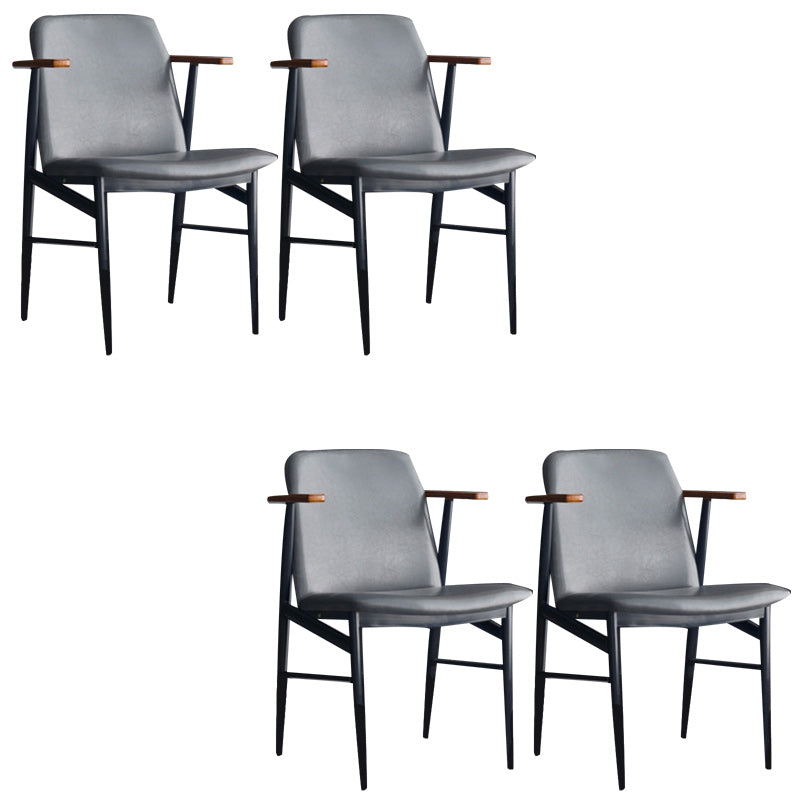 Sedia a braccio da pranzo in pelle PU Sedia a braccio imbottita industriale