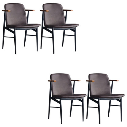 Sedia a braccio da pranzo in pelle PU Sedia a braccio imbottita industriale