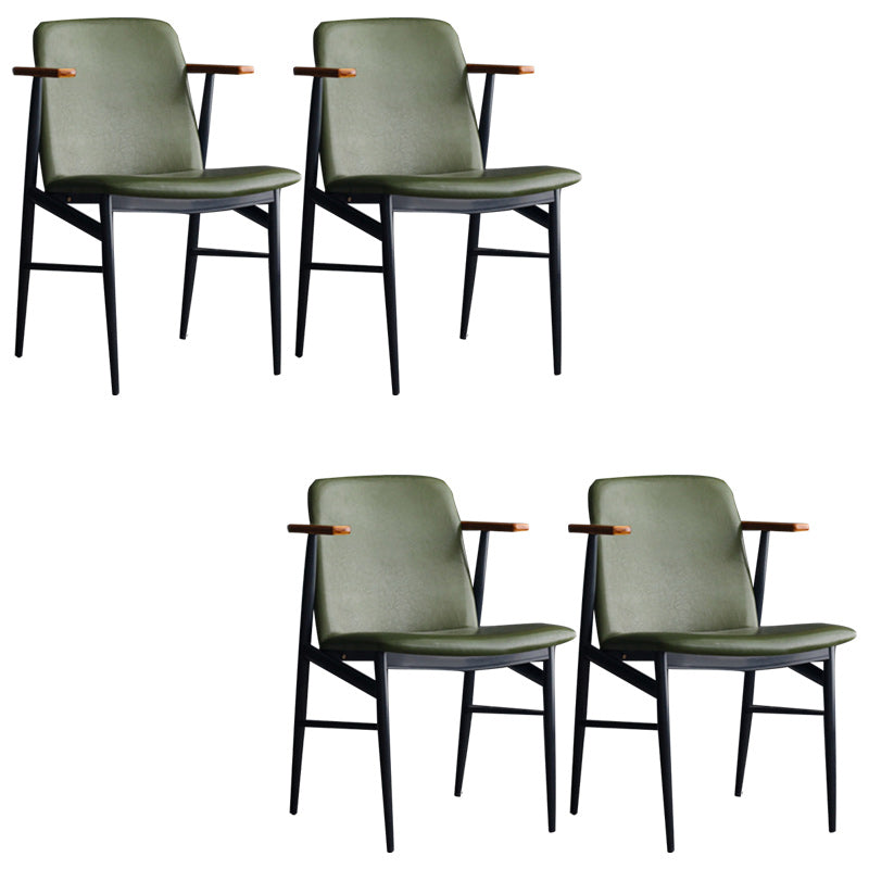 Sedia a braccio da pranzo in pelle PU Sedia a braccio imbottita industriale