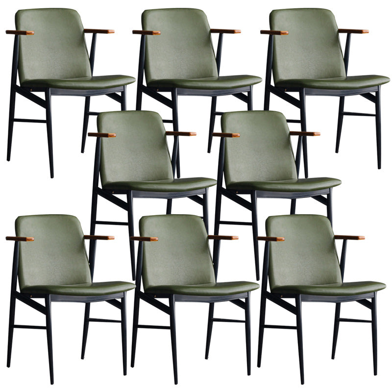 Sedia a braccio da pranzo in pelle PU Sedia a braccio imbottita industriale