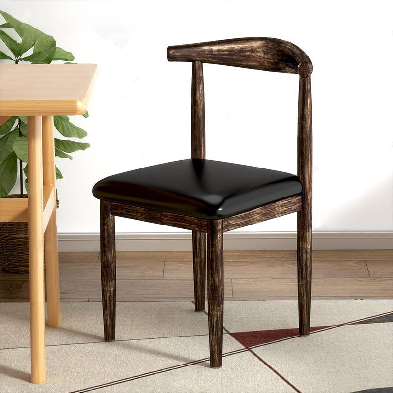 Silla de comedor de lino contemporánea muebles laterales de comedor abiertos en acabado mate para interiores