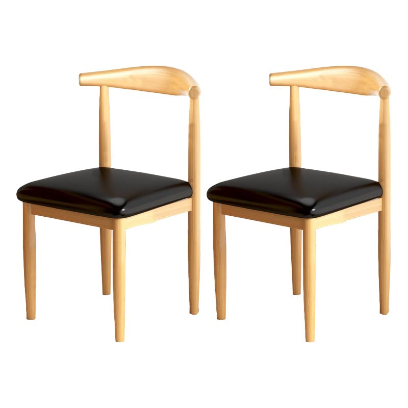 Silla de comedor de lino contemporánea muebles laterales de comedor abiertos en acabado mate para interiores