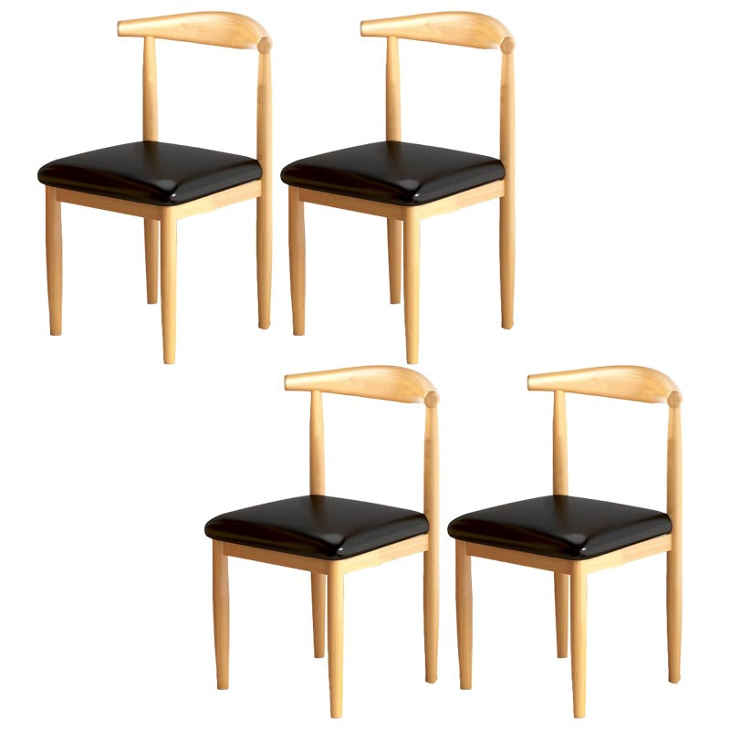 Silla de comedor de lino contemporánea muebles laterales de comedor abiertos en acabado mate para interiores