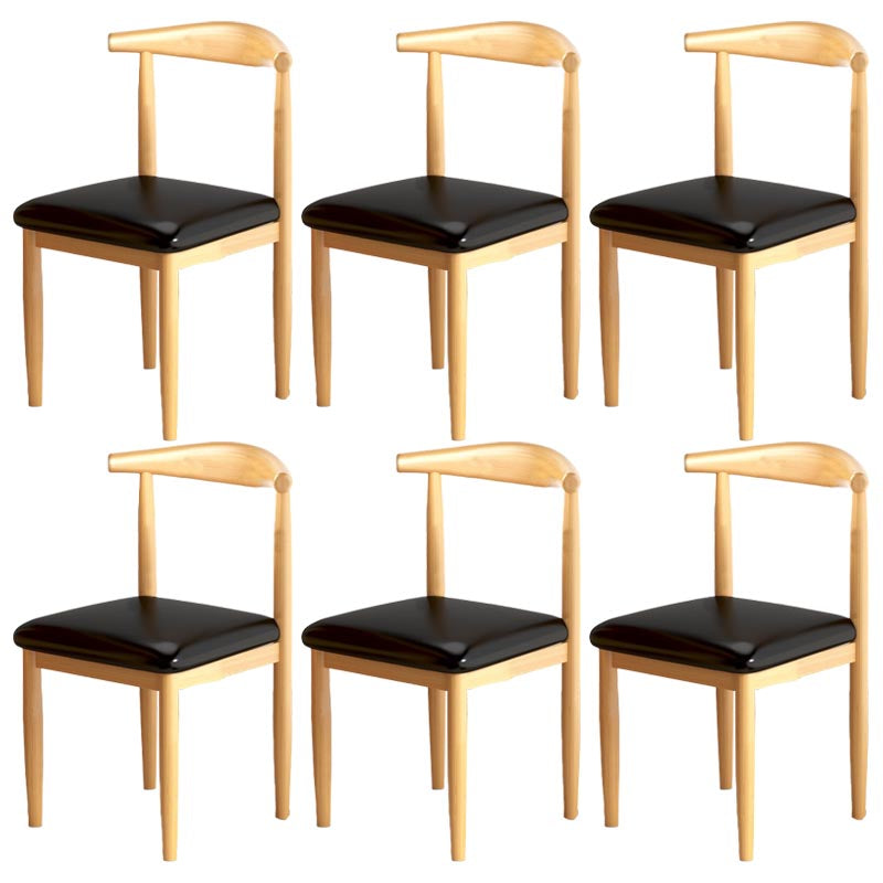 Silla de comedor de lino contemporánea muebles laterales de comedor abiertos en acabado mate para interiores