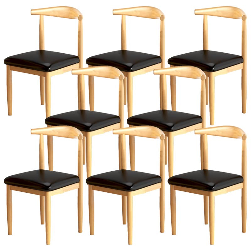 Silla de comedor de lino contemporánea muebles laterales de comedor abiertos en acabado mate para interiores