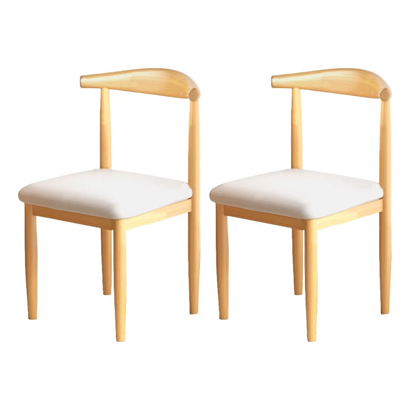 Silla de comedor de lino contemporánea muebles laterales de comedor abiertos en acabado mate para interiores