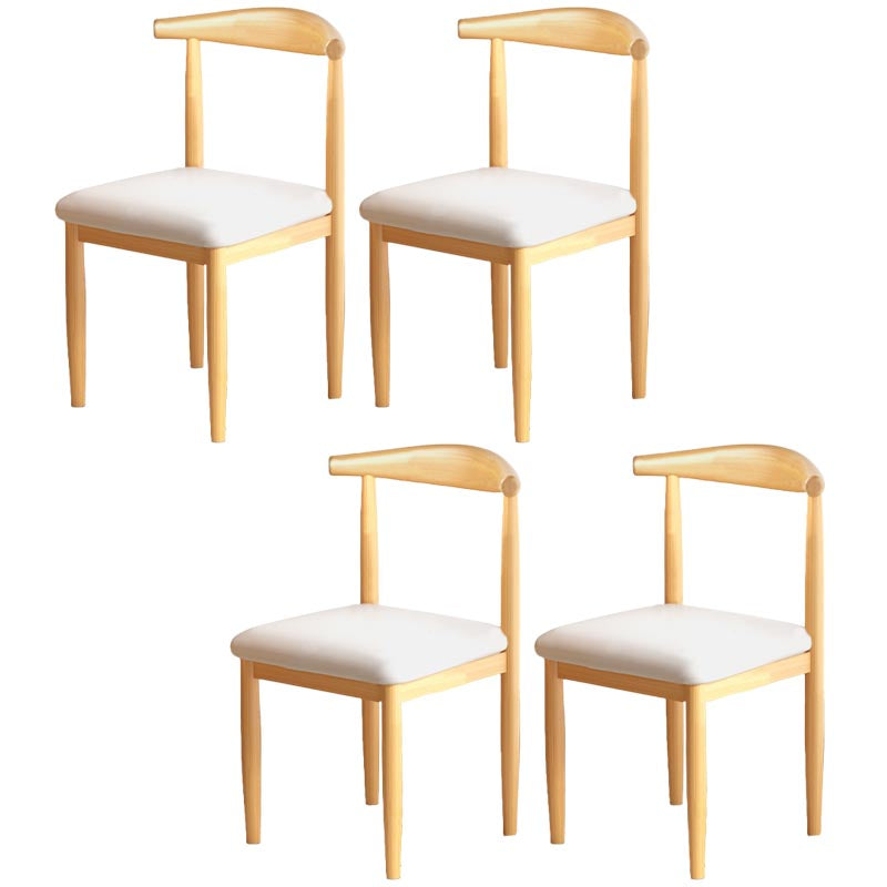 Silla de comedor de lino contemporánea muebles laterales de comedor abiertos en acabado mate para interiores