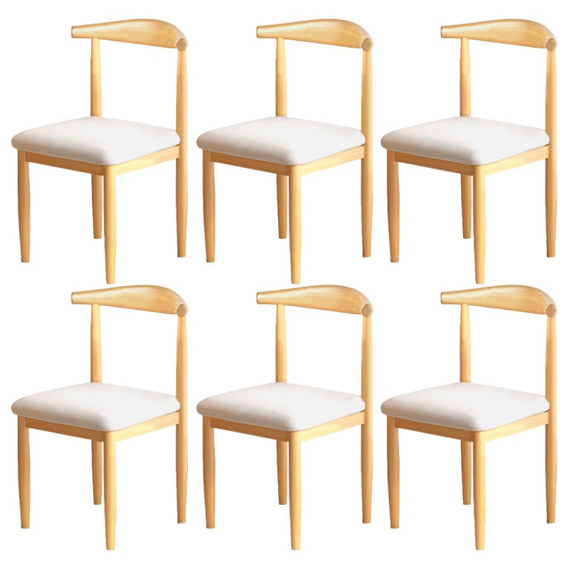 Silla de comedor de lino contemporánea muebles laterales de comedor abiertos en acabado mate para interiores