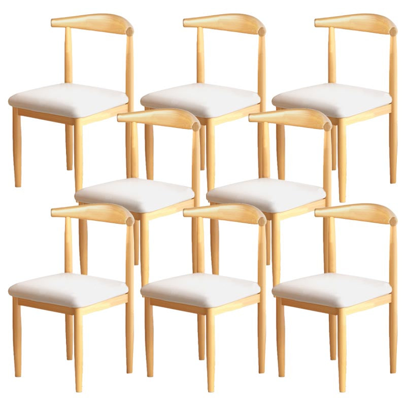 Silla de comedor de lino contemporánea muebles laterales de comedor abiertos en acabado mate para interiores