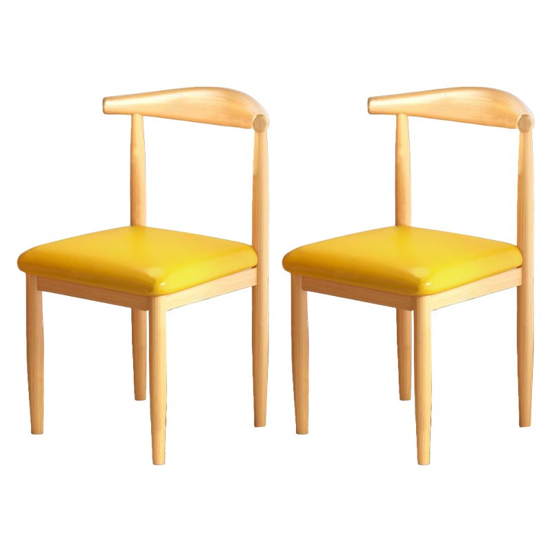 Silla de comedor de lino contemporánea muebles laterales de comedor abiertos en acabado mate para interiores