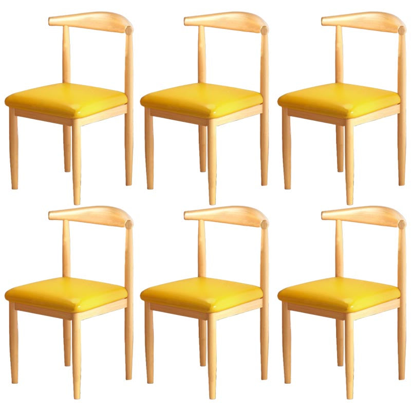 Silla de comedor de lino contemporánea muebles laterales de comedor abiertos en acabado mate para interiores