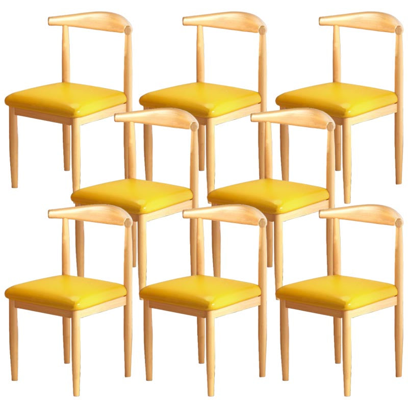 Silla de comedor de lino contemporánea muebles laterales de comedor abiertos en acabado mate para interiores