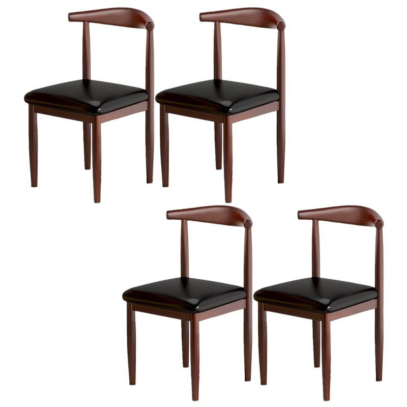 Silla de comedor de lino contemporánea muebles laterales de comedor abiertos en acabado mate para interiores