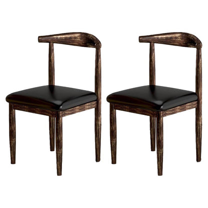 Silla de comedor de lino contemporánea muebles laterales de comedor abiertos en acabado mate para interiores