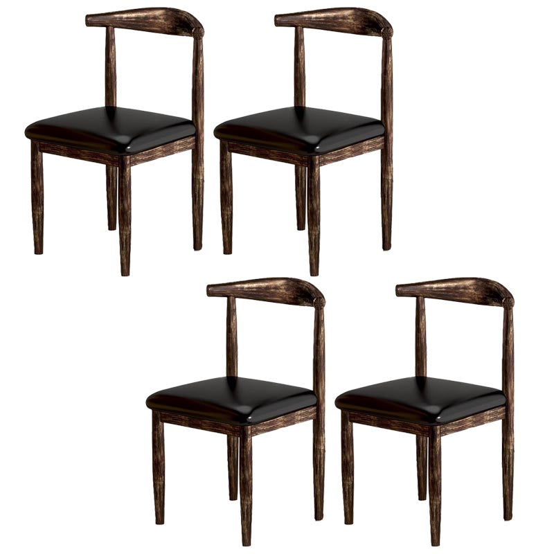 Silla de comedor de lino contemporánea muebles laterales de comedor abiertos en acabado mate para interiores