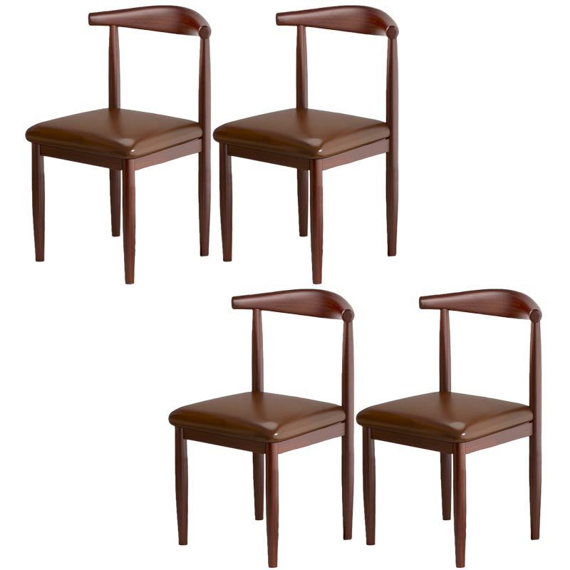 Silla de comedor de lino contemporánea muebles laterales de comedor abiertos en acabado mate para interiores