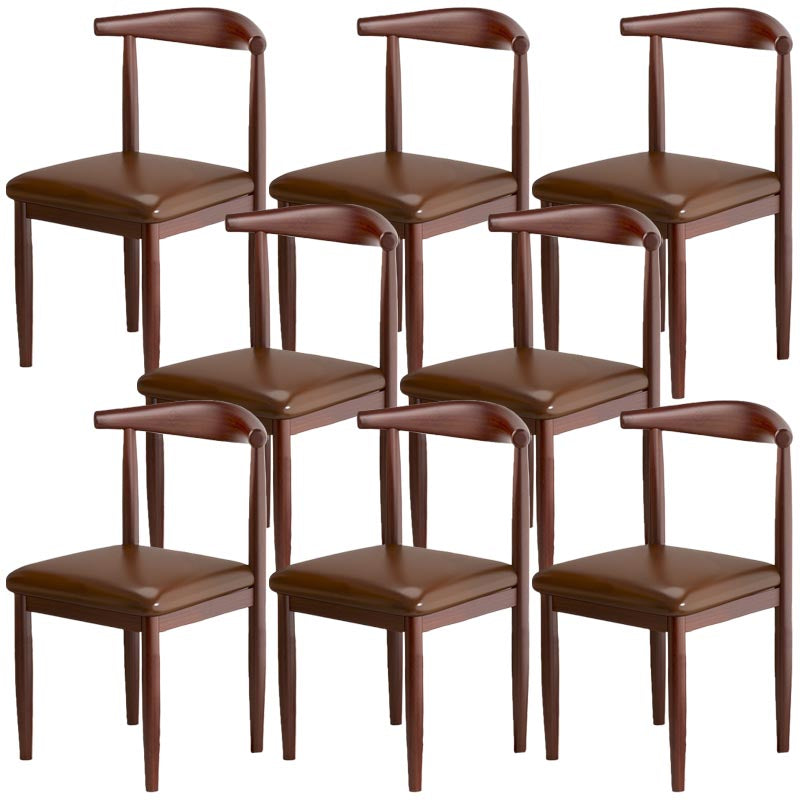 Silla de comedor de lino contemporánea muebles laterales de comedor abiertos en acabado mate para interiores