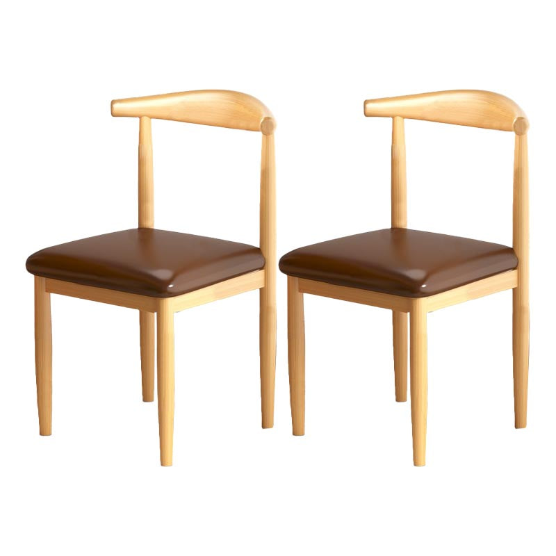 Silla de comedor de lino contemporánea muebles laterales de comedor abiertos en acabado mate para interiores