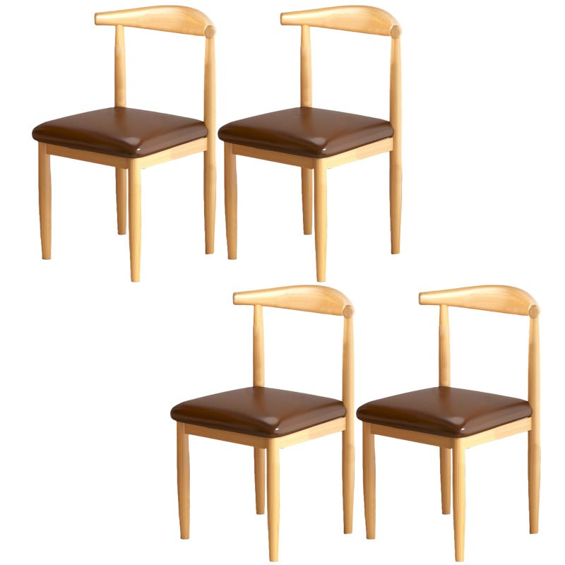 Silla de comedor de lino contemporánea muebles laterales de comedor abiertos en acabado mate para interiores