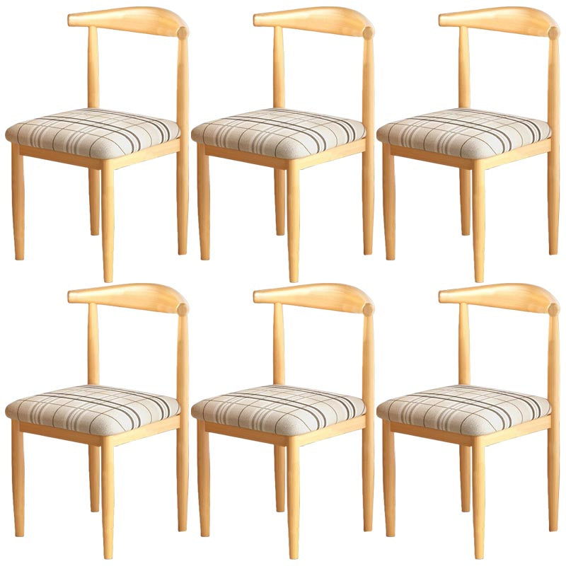 Silla de comedor de lino contemporánea muebles laterales de comedor abiertos en acabado mate para interiores