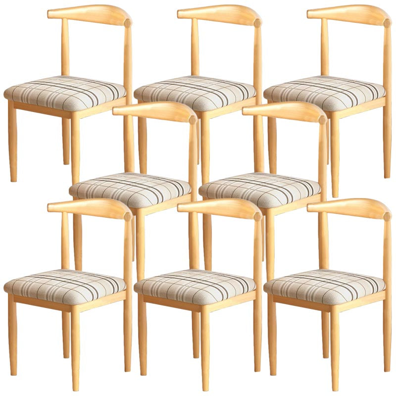 Silla de comedor de lino contemporánea muebles laterales de comedor abiertos en acabado mate para interiores