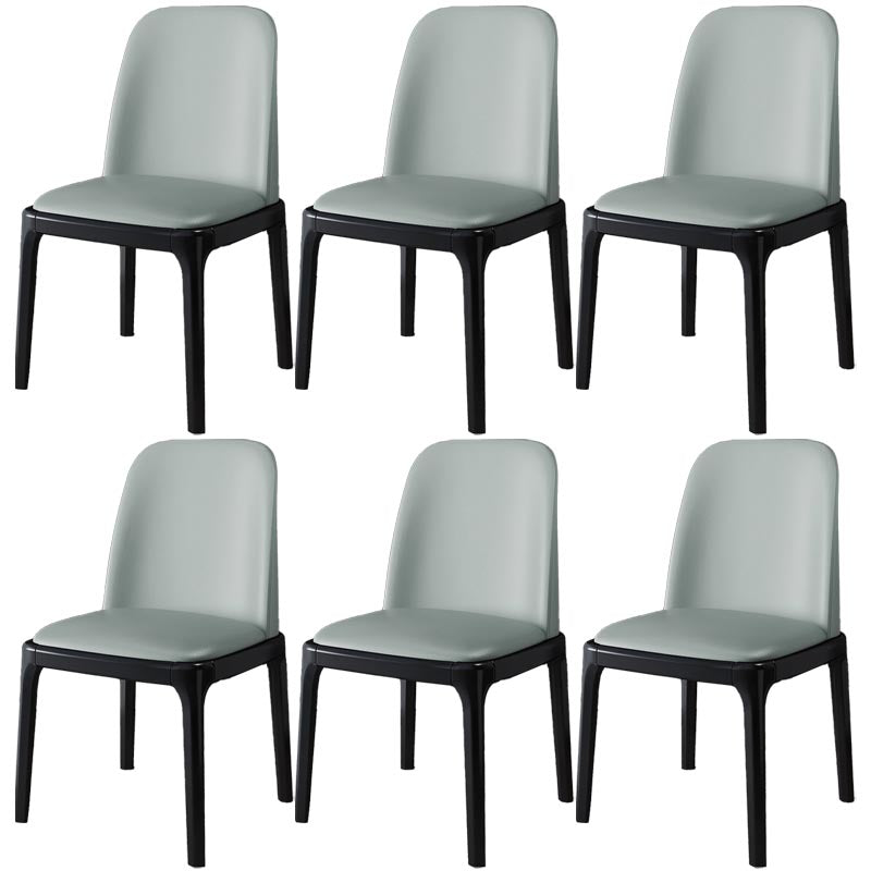 Silla de silla de comedor de cuero glamoroso en acabado mate para casa